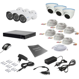CCTV Kit Tecsar AHD 6MIX 2MEGA