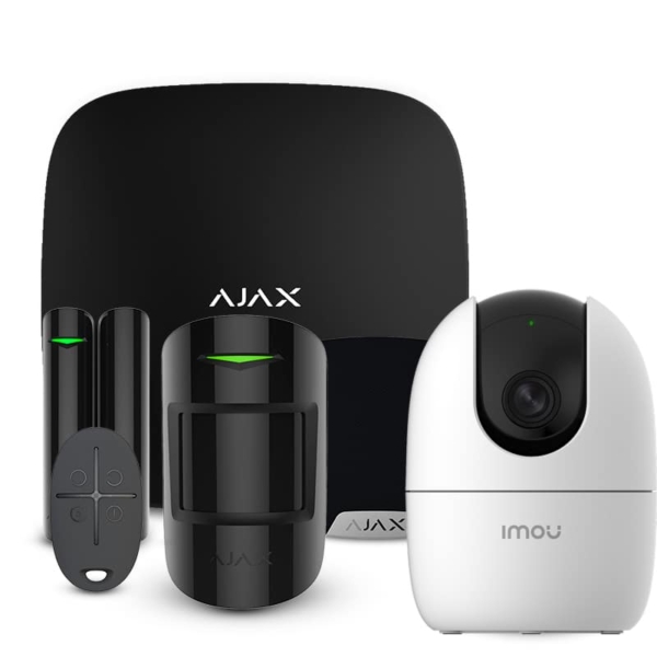 Охоронні сигналізації/Комплекти сигналізацій Комплект сигналізації Ajax StarterKit + HomeSiren black + Wi-Fi камера 2MP-A22EP