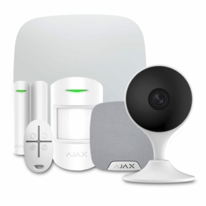 Охранные сигнализации/Комплект сигнализаций Комплект сигнализации Ajax StarterKit + HomeSiren white + Wi-Fi камера 2MP-C22EP-A