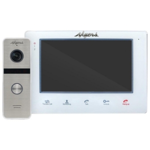 Домофони/Відеодомофони Комплект відеодомофону Myers M-72SD White + D-300S HD