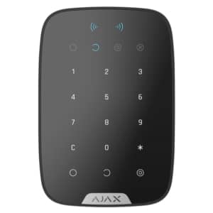 Охоронні сигналізації/Клавіатура для сигналізації Бездротова сенсорна клавіатура Ajax KeyPad Plus black для керування системою безпеки Ajax