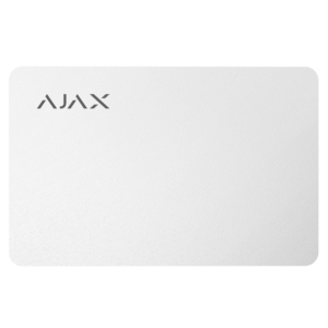 Системы контроля доступа (СКУД)/Карточки, Ключи, Брелоки Карта Ajax Pass white (комплект 10 шт) для управления режимами охраны системы безопасности Ajax