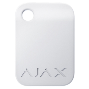 Ajax Tag white keyfobs (10 pieces) for managing the security modes of the Ajax security system