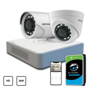 Системы видеонаблюдения/Комплекты видеонаблюдения Комплект видеонаблюдения Hikvision HD KIT 2x2MP INDOOR-OUTDOOR + HDD 1TB