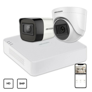 Системы видеонаблюдения/Комплекты видеонаблюдения Комплект видеонаблюдения Hikvision HD KIT 2x5MP INDOOR-OUTDOOR