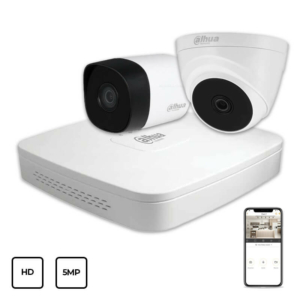 Системы видеонаблюдения/Комплекты видеонаблюдения Комплект видеонаблюдения Dahua HD KIT 2x5MP INDOOR-OUTDOOR