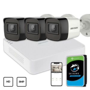 Video surveillance/CCTV Kits Video Surveillance Kit Hikvision HD KIT 3x5MP OUTDOOR + HDD 1TB