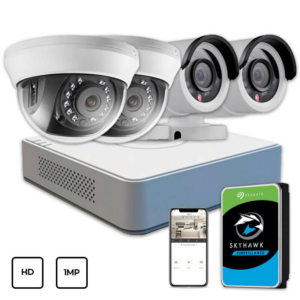 Video surveillance/CCTV Kits Video Surveillance Kit Hikvision HD KIT 4x1MP INDOOR-OUTDOOR + HDD 1TB