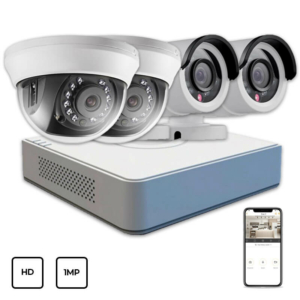 Системи відеоспостереження/Комплект відеонагляду Комплект відеоспостереження Hikvision HD KIT 4x1MP INDOOR-OUTDOOR