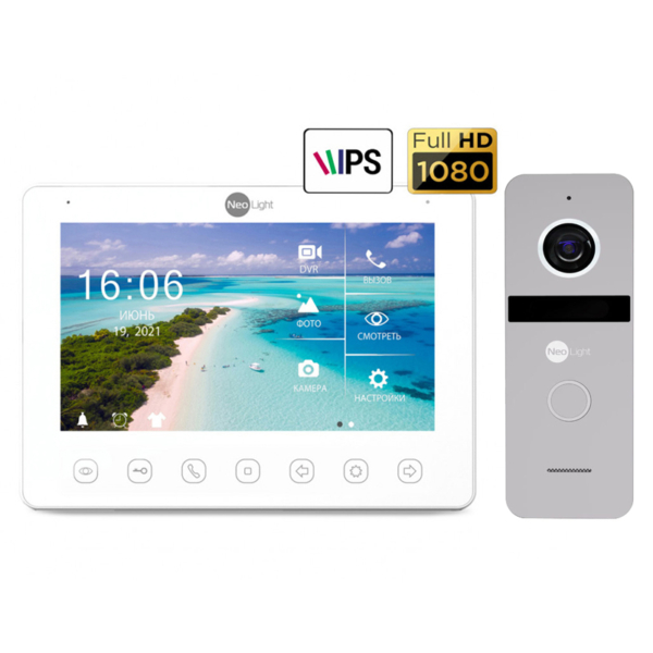 Домофони/Відеодомофони Комплект відеодомофона NeoKIT HD+ Silver