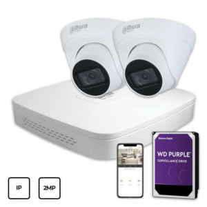 IP video surveillance kit Dahua IP KIT 2x2MP INDOOR + HDD 1TB