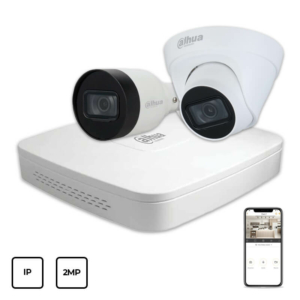 Системы видеонаблюдения/Комплекты видеонаблюдения Комплект IP видеонаблюдения Dahua IP KIT 2x2MP INDOOR-OUTDOOR