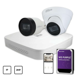 Video surveillance/CCTV Kits IP Video Surveillance Kit Dahua IP KIT 2x2MP INDOOR-OUTDOOR + HDD 1TB