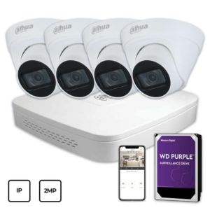 Video surveillance/CCTV Kits IP Video Surveillance Kit Dahua IP KIT 4x2MP INDOOR + HDD 1TB