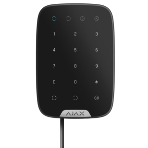 Охоронні сигналізації/Клавіатура для сигналізації Дротова сенсорна клавіатура Ajax KeyPad Fibra black