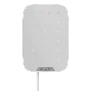 Охоронні сигналізації/Клавіатура для сигналізації Дротова сенсорна клавіатура Ajax KeyPad Fibra white