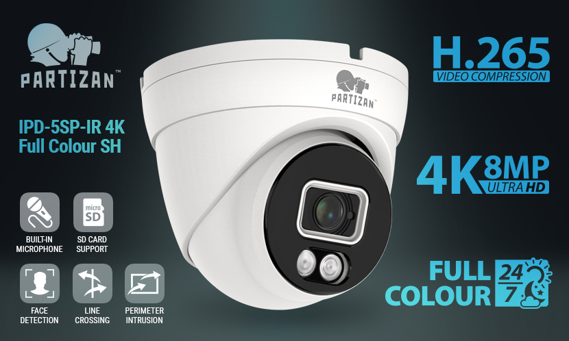 Video surveillance New Year with a New CCTV Camera: Partizan IPD-5SP-IR 4K Full Colour SH