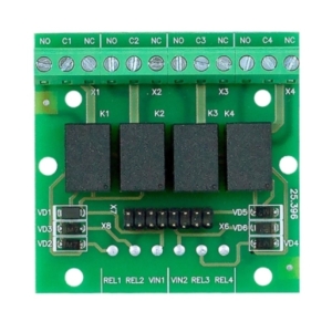 Expansion module for 4 relay outputs Tiras M-OUT4R for Tiras PRIME control panel