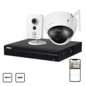 Системы видеонаблюдения/Комплекты видеонаблюдения Комплект видеонаблюдения Dahua Wi-Fi KIT 2x2MP INDOOR-OUTDOOR