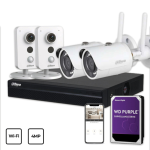 Системи відеоспостереження/Комплект відеонагляду Комплект відеоспостереження Dahua Wi-Fi KIT 4x4MP INDOOR-OUTDOOR + HDD 1TB