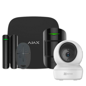 Security Alarms/Alarm Kits Wireless Alarm Kit Ajax StarterKit black + Wi-Fi Camera 2MP-CS-C6N