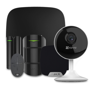 Охоронні сигналізації/Комплекти сигналізацій Комплект сигналізації Ajax StarterKit + HomeSiren black + Wi-Fi камера 2MP-CS-C1C