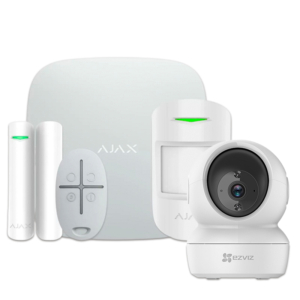 Охоронні сигналізації/Комплекти сигналізацій Комплект бездротової сигналізації Ajax StarterKit white + Wi-Fi камера 2MP-CS-C6N