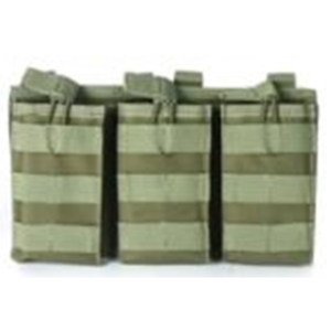 Triple open magazine pouch for Mag 31 Olive assault rifles