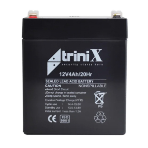 Источник питания/Аккумуляторы для сигнализаций Аккумуляторная батарея Trinix AGM 12V4Ah свинцово-кислотная