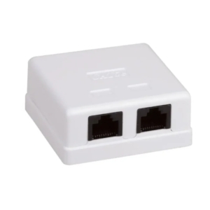 Video surveillance/Connectors, adapters Socket 2-port RJ45 UTP, white, 5E Hypernet MB-UTP2
