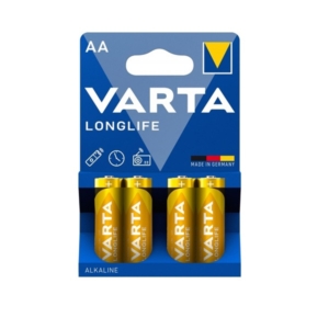 Батарейка VARTA LONGLIFE AA BLI 4 ALKALINE