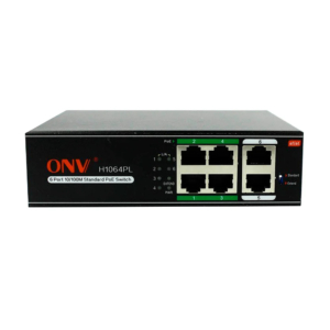 Мережеве обладнання/Мережевий комутатор 4-портовий PoE комутатор ONV H1064PL некерований