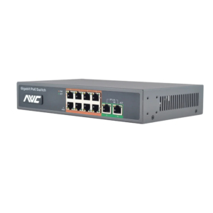 Мережеве обладнання/Мережевий комутатор 10-портовий PoE комутатор NVC 1008G некерований