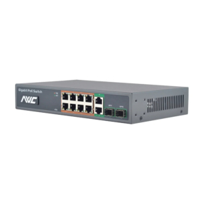 Мережеве обладнання/Мережевий комутатор 10-портовий PoE комутатор NVC 1008GSR некерований