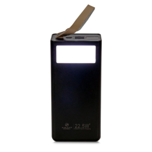 Power bank Kraft TPB-2330 30000 mAh Black with a built-in flashlight