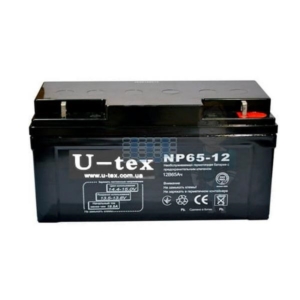 Источник питания/Аккумуляторы для сигнализаций Аккумулятор свинцово-кислотный U-tex NP65-12 (65Ah/12V)