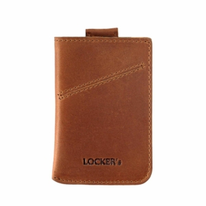 Signal Jammers/RFID Protection Devices Leather cardholder with RFID protection LOCKER's LH3-Orange