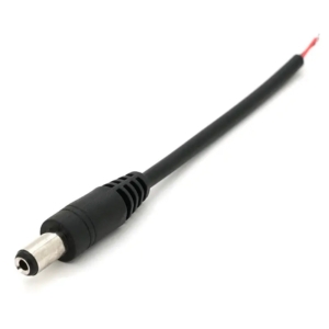 Video surveillance/Connectors, adapters Power connector DC-M (D 5.5x2.5mm) 10cm black plug OEM Q1000