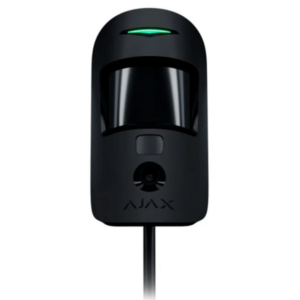 Wired motion detector Ajax MotionCam (PhOD) Fibra black with photo verification