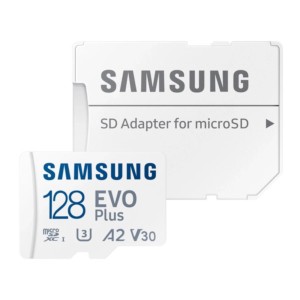 Карта памяти с адаптером Samsung Evo Plus microSDXC 128GB UHS-I U3 V30 A2 + SD адаптер (MB-MC128KA/EU)