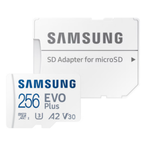Системы видеонаблюдения/MicroSD для видеонаблюдения Карта памяти Samsung Evo Plus microSDXC 256GB UHS-I U3 V30 A2 + SD адаптер (MB-MC256KA/EU)