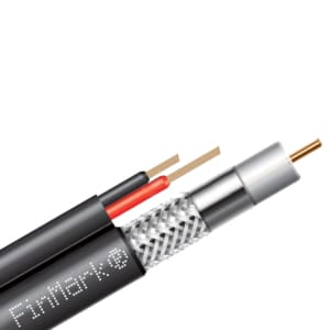 Cable, Tool/Coaxial cable Cable FinMark F5967BVcu 2x0.75 POWER 305m with conductive conductors black