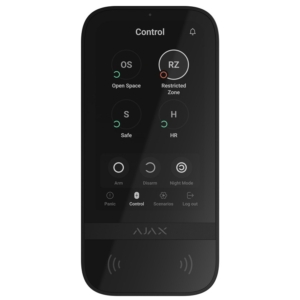 Бездротова клавіатура Ajax KeyPad TouchScreen black з сенсорним екраном для керування системою Ajax