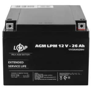 Джерело живлення/Акумулятори Акумулятор LogicPower AGM LPM 12V-26 Ah