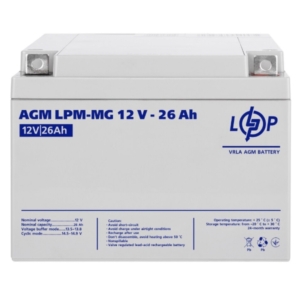 Источник питания/Аккумуляторы для сигнализаций Аккумулятор мультигелевый LogicPower LPM-MG 12V-26 Ah
