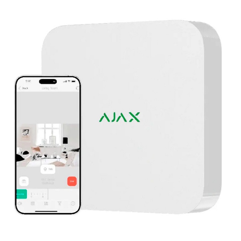 16-канальний мережевий відеореєстратор Ajax NVR (16 ch) білий