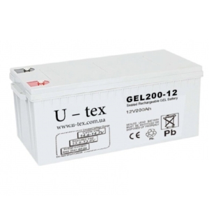 Power sources/Rechargeable Batteries U-tex NP200-12 GEL (200 Ah/12V) gel battery
