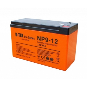 Источник питания/Аккумуляторы для сигнализаций Аккумулятор U-tex NP9-12 PRO (9Aг/12В) с усиленной мощностью