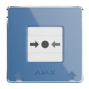 Беспроводная программируемая кнопка с механизмом сброса Ajax ManualCallPoint (Blue) Jeweller