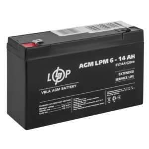 Источник питания/Аккумуляторы для сигнализаций Аккумулятор LogicPower AGM LPM 6V-14 Ah